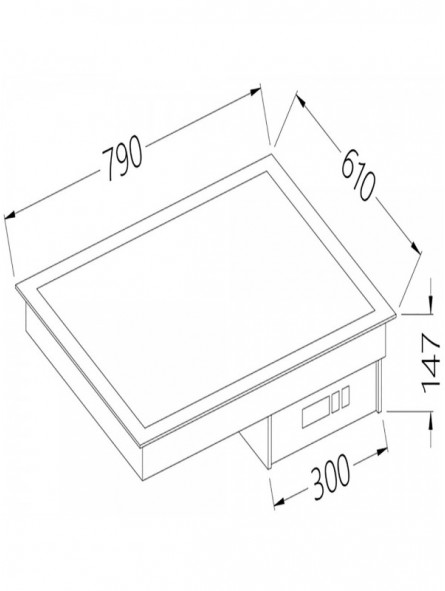 Vitroceramic element white 2 GN 1/1