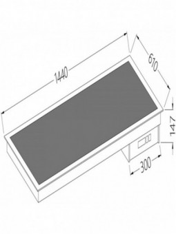 Vitroceramic element black 4x GN 1/1