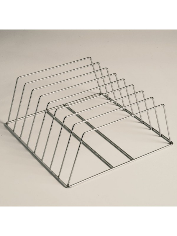 Inox steun voor 8 gastro bakken, h60 mm
