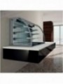 Wall with sink and open display on 3 levels (with curtain), refrigerated, ventilated, 4x GN 1/1 (without hermetic unit)