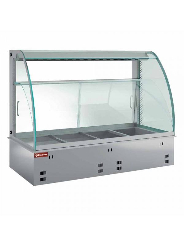 Elément vitrine chauffante, humidifiée et ventilée 3x GN 1/1