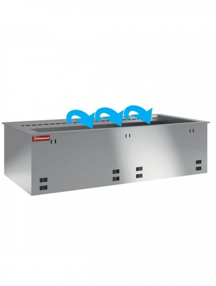 Element sink refrigerated, ventilated 4x GN 1/1 (without hermetic unit)