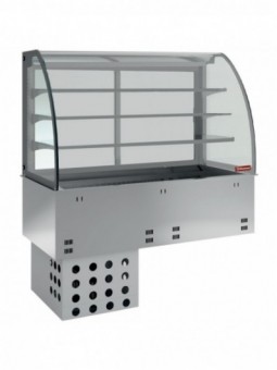 Elément cuve et vitrine sur 3 niveaux fermée, réfrigérées, ventilées, 5x GN 1/1