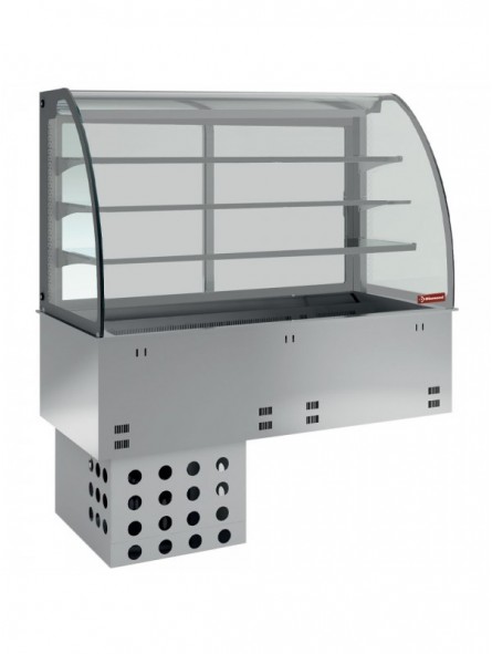 Elément cuve et vitrine sur 3 niveaux fermée, réfrigérées, ventilées, 5x GN 1/1