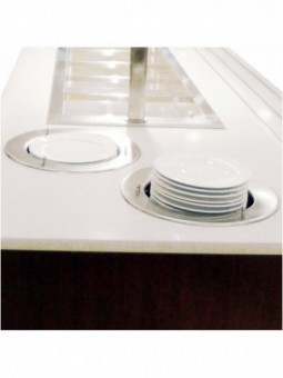Warming lift for plates, capacity 40-50 Ø 240-340 mm