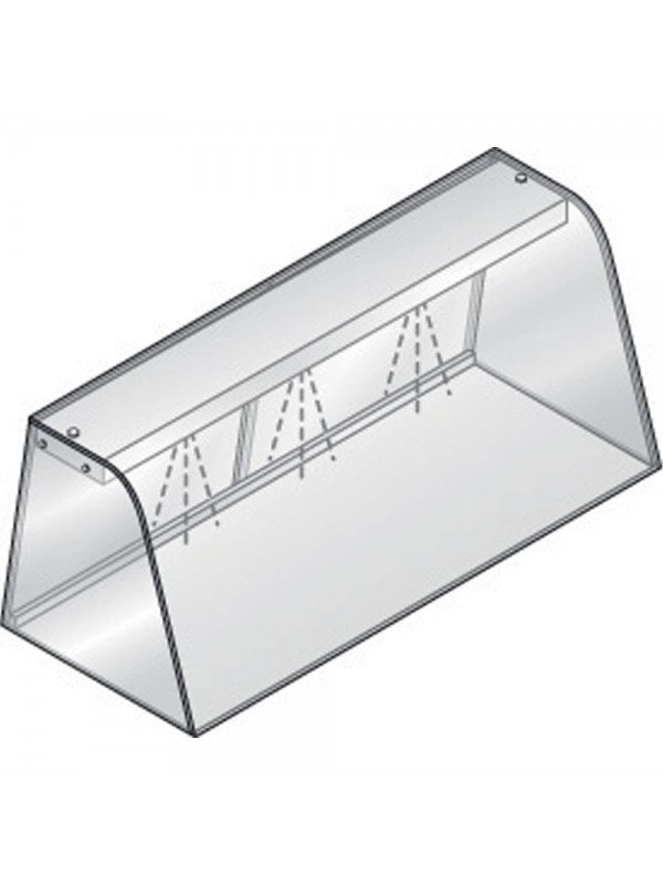 Display with lighting element (LED), closed with sliding doors