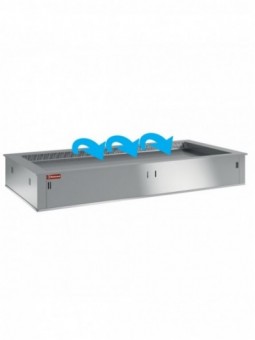Element top refrigerated, ventilated, 2x GN 1/1 (without hermetic unit)