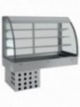 Element top and open display on 3 levels (with curtain), refrigerated, ventilated, 4x GN 1/1