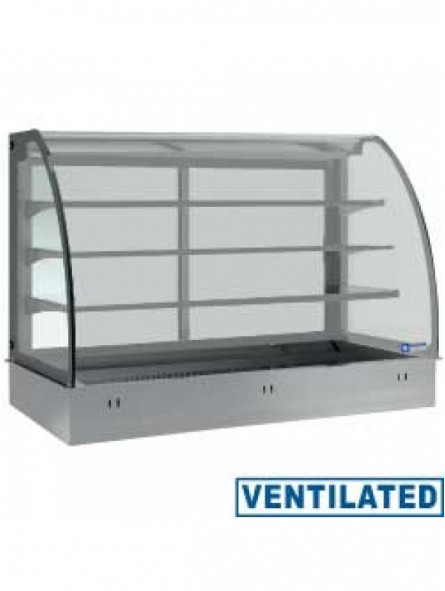 Element top and closed display on 3 levels, refrigerated, ventilated 4x GN 1/1 (without hermetic unit)