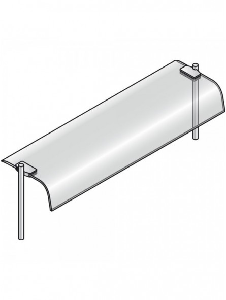 Superstructure with curved glass
