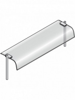 Superstructure with curved glass