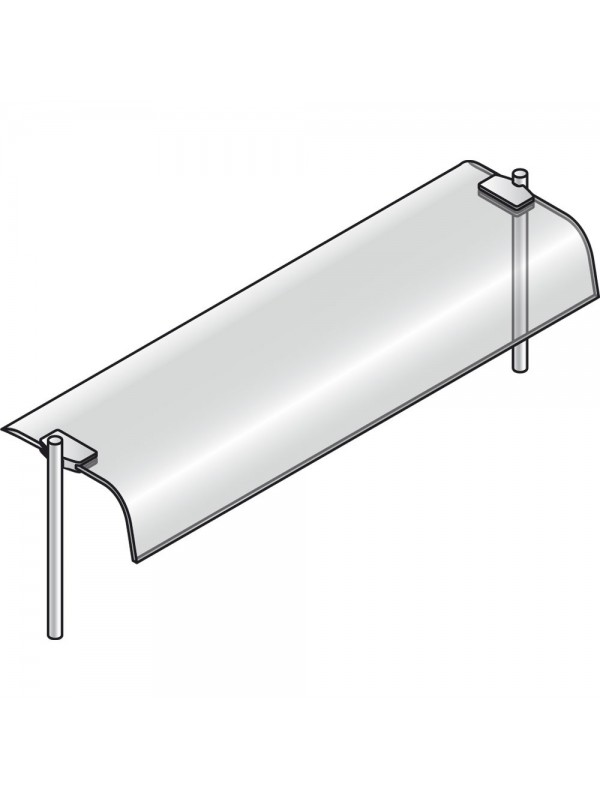 Superstructure with curved glass