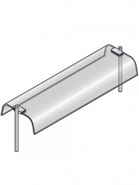 Superstructure with curved glass, double