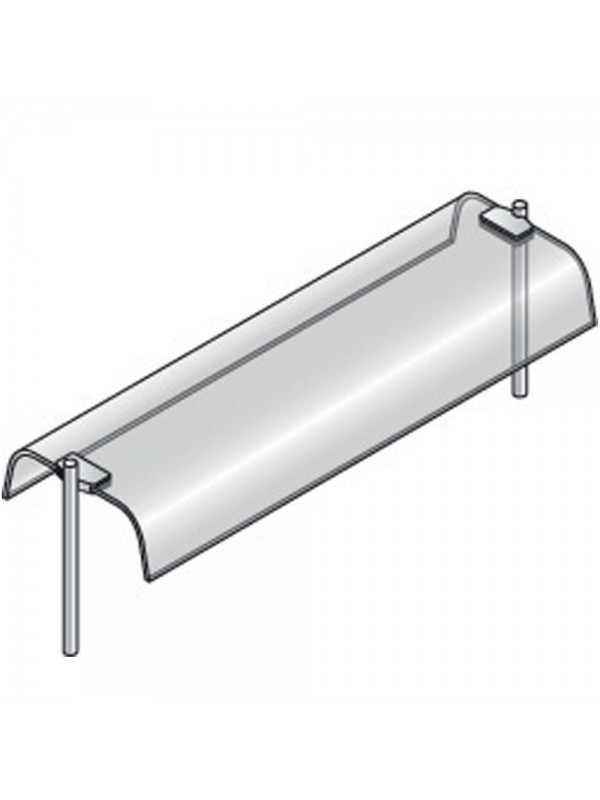 Superstructure with curved glass, double