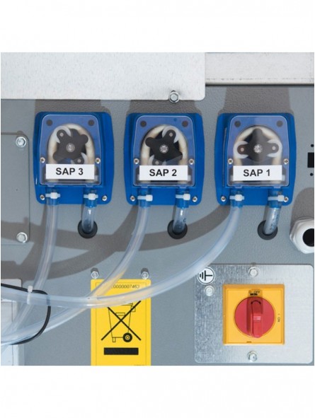 Peristaltic measuring cap for liquid detergent