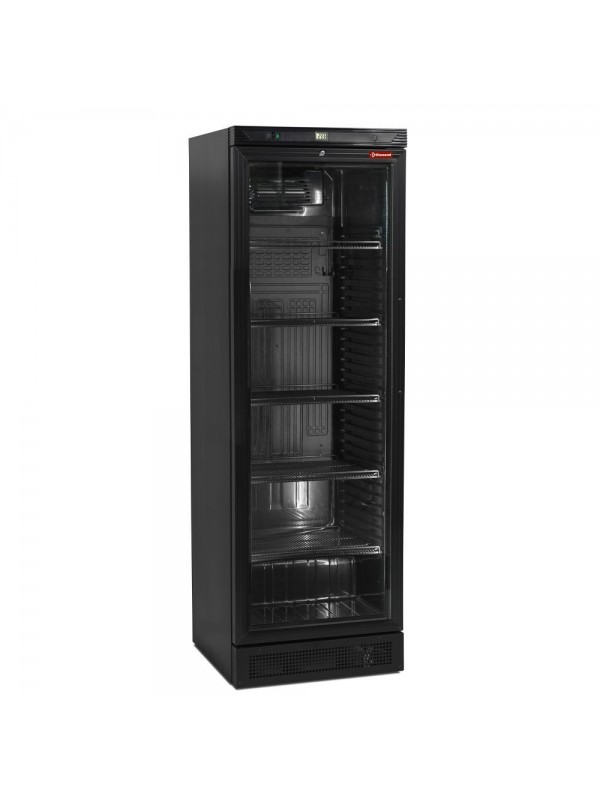 Ventilated display unit positive T°, 380 Lit, black