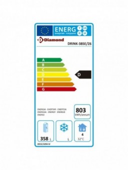 Ventilated display unit positive T°, 380 Lit, black