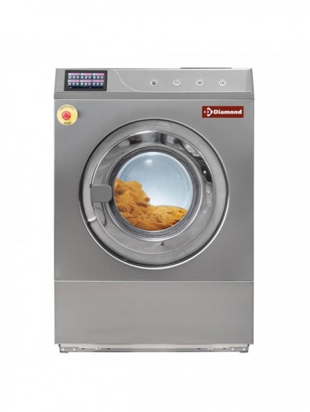 Wasmachine met vloerbevestiging  "R.V.S." 11 kg  met TOUCH SCREEN