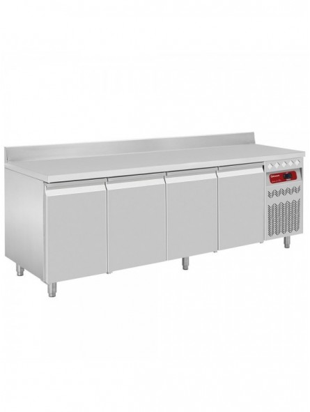 Wall ventilated refrigerated table, 4 doors GN 1/1, 550 liters