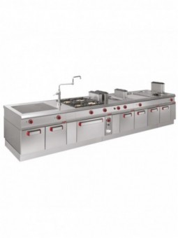 Electric stoves 4 induction hearths, cupboard - PASS-THROUGH