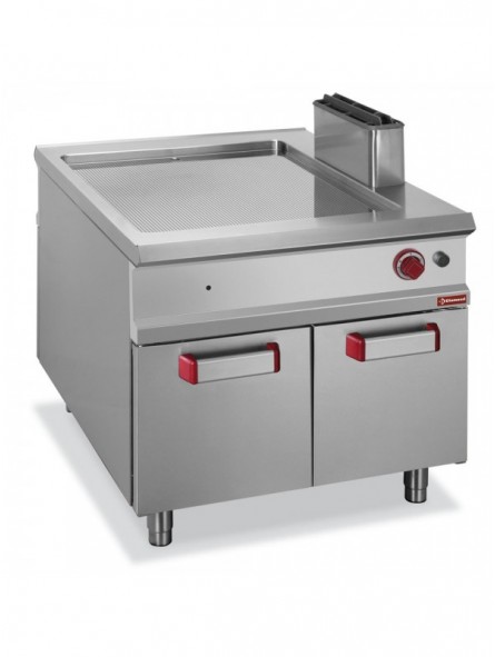 2/3 smooth & 1/3 grooved electric hotplate, chrome, on cabinet - PASS-THROUGH
