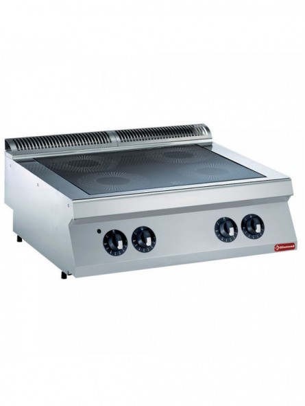 Cuisinière électrique vitrocéramique, 4 zones -TOP-