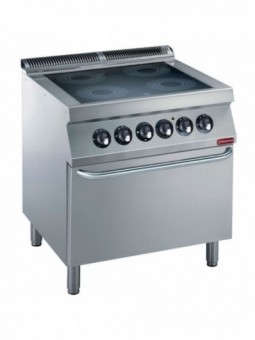 Electric cooker 4 vitroceramics plates, electric oven GN 2/1