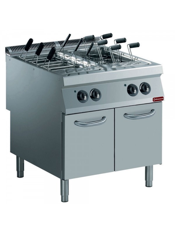 Electric pasta cooker 2 basins GN 1/1 on cupboard