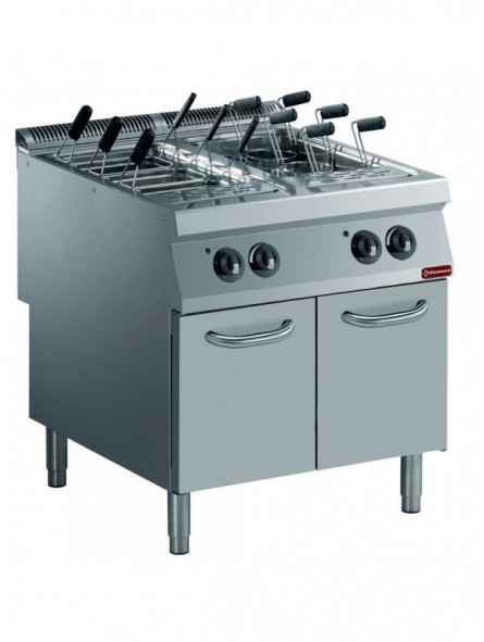 Electric pasta cooker 2 basins GN 1/1 on cupboard