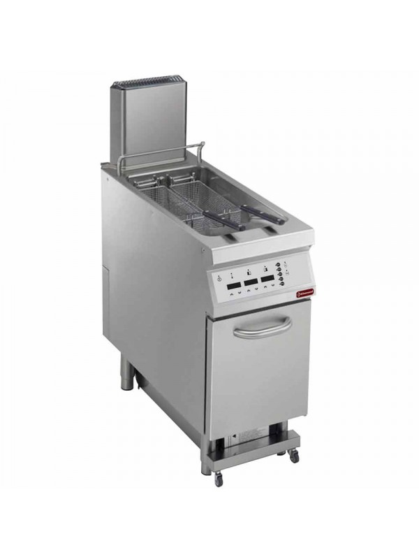 Electric fryer 1 basin in "Y" 23 liters, on undercarriage, "DIGIT"