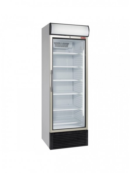 Vitrine T° positive, ventilée, 500 Lt., avec caisson lumineux