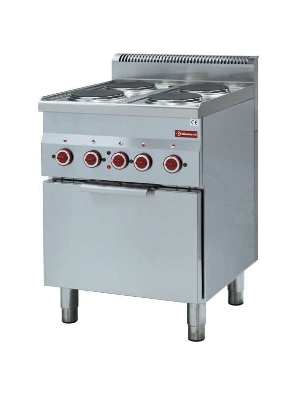 Range 4 hobs and electric convection oven GN 2/3