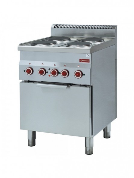 Range 4 hobs and electric convection oven GN 2/3