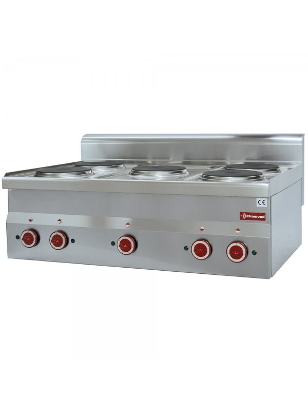 Elektrisch fornuis 5 kookplaten -Top-