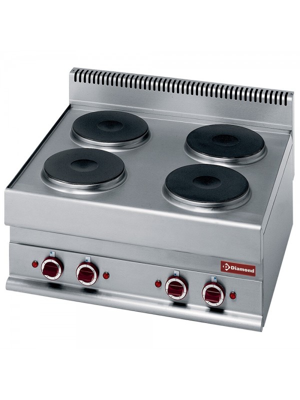Electric range 4 round cooking plates -top- "Alpha 650"
