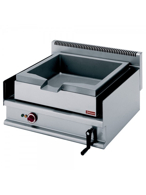 Tumbling electric frying pan, stainless steel basin, capacity 30 liters
