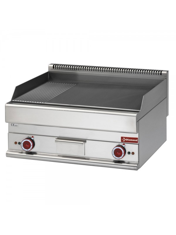 Electric cooking plate 2/3 flat and 1/3 ribbed -top- "Alpha 650"