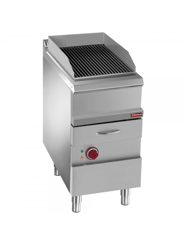 Electric steam grill, module 1/2, grid in cast iron "double sided"