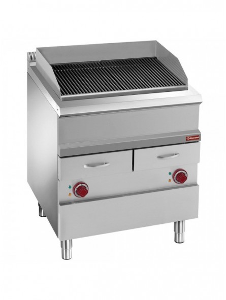 Electric steam grill, module 1/1, grid in cast iron "double sided"