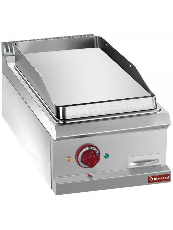 Electric fry top smooth, hard chromed plate , module 1/2  -TOP-