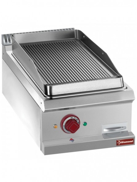 Electric fry top ribbed, module 1/2  -TOP-