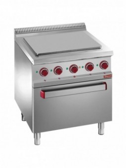 Fornuis met elektrische kookplaat, module 1/1, op oven GN 2/1