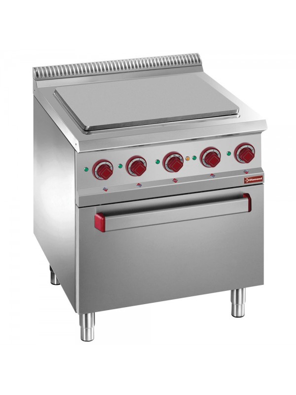 Fornuis met elektrische kookplaat, module 1/1, op oven GN 2/1