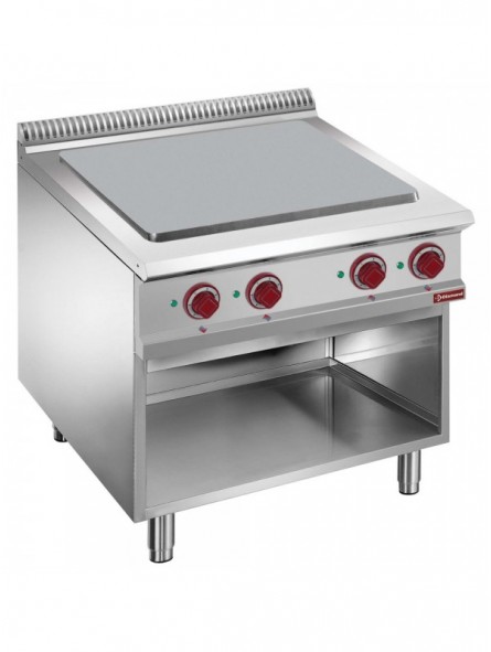 Electric cooking plate 4 plates aligned with the top, oven GN 2/1