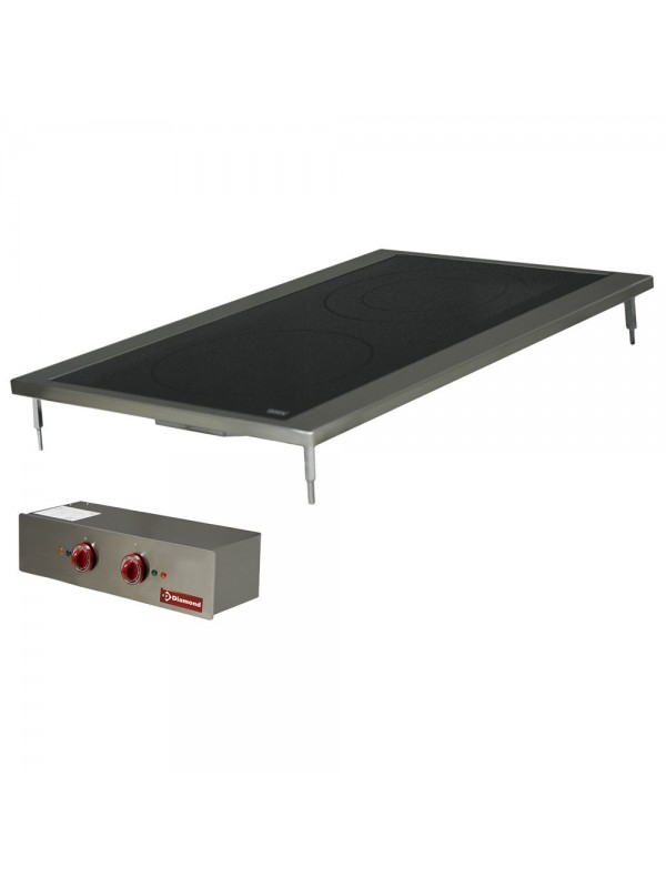 Electric cooker, 2 vitroceramic plates, drop in