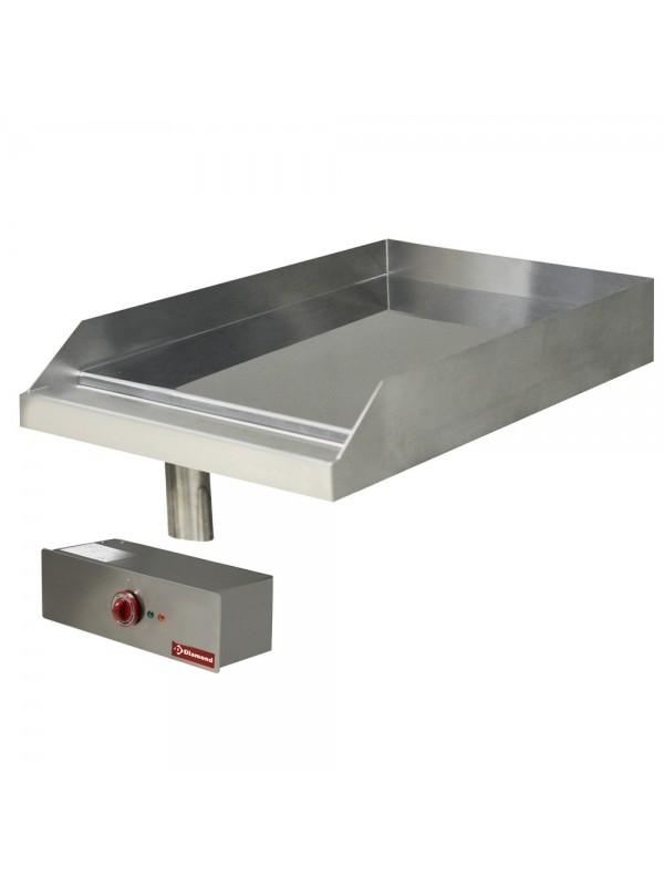Smooth cooking plate, electric, chrome-plated, drop in