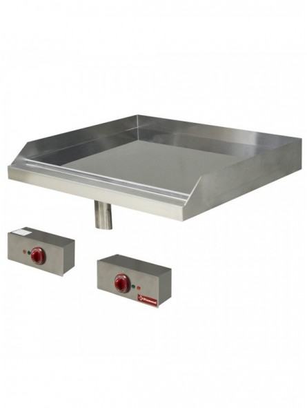 Smooth cooking plate, electric, chrome-plated, drop in