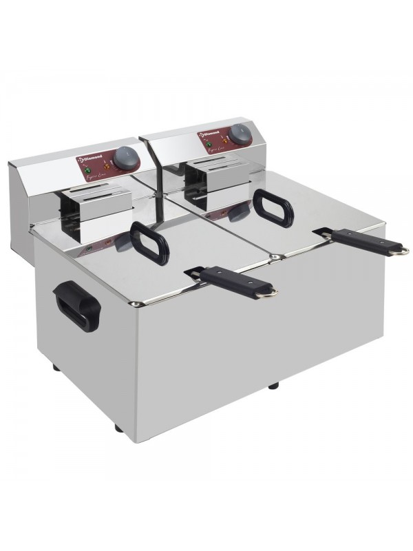 Electric table top fryer 2x 7 liters