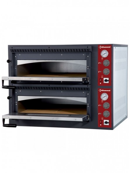 Elektrische oven 2x 4 pizza's, 2 kamers