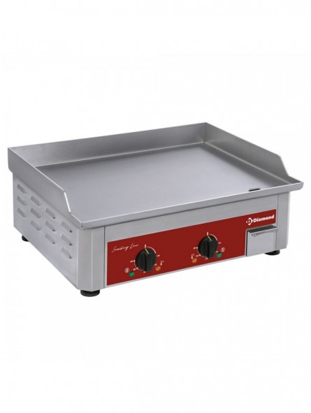 Electric griddle plate, double, stainless steel surface